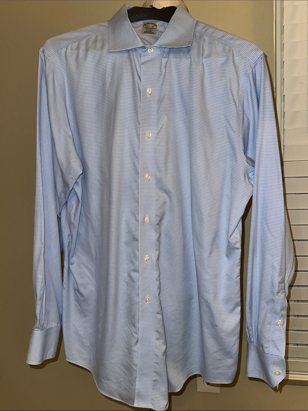 Classic Men's Brooks Brothers Light Blue Check Dress Shirt